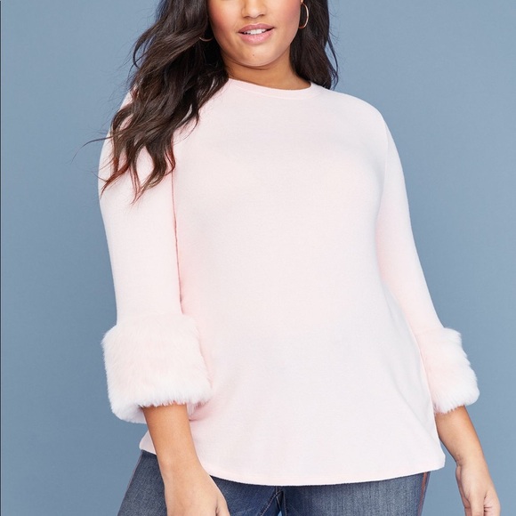 Lane Bryant Tops - Fur Hacci top frosted pink